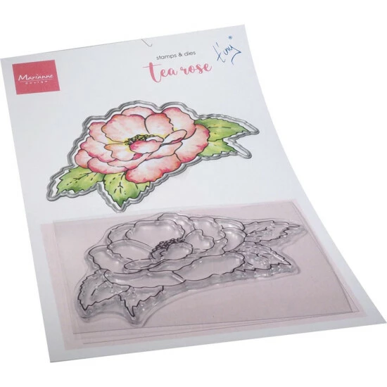 Marianne Design Tiny's Flowers - Tea Rose Stamp & Die Set
