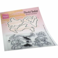 Marianne Design Clear Stamp & Die Set - Eline's Storks And Babies
