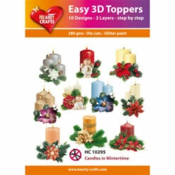 Marianne Design Hearty Crafts Easy 3D Toppers - Candles In Winter