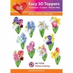 Marianne Design Hearty Crafts Easy 3D Toppers - Flowers In Spring