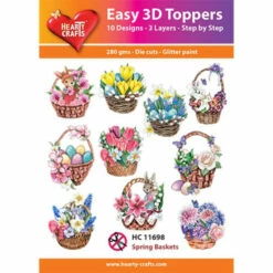 Marianne Design Hearty Crafts Easy 3D Toppers - Spring Baskets