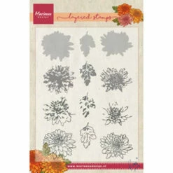 Marianne Design Stamps Tiny's Chrysanthemum Layering