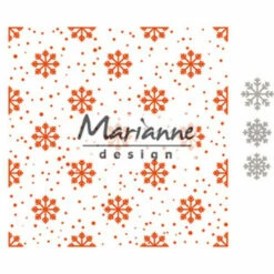 Marianne Design Embossing Folder Extra - Snow And Ice Crystals