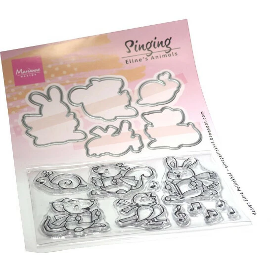 Marianne Design Stamp & Die Set - Eline's Animals - Singing