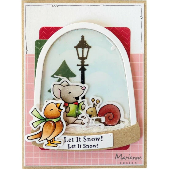 Marianne Design Stamp & Die Set - Eline's Animals - Singing - Image 2