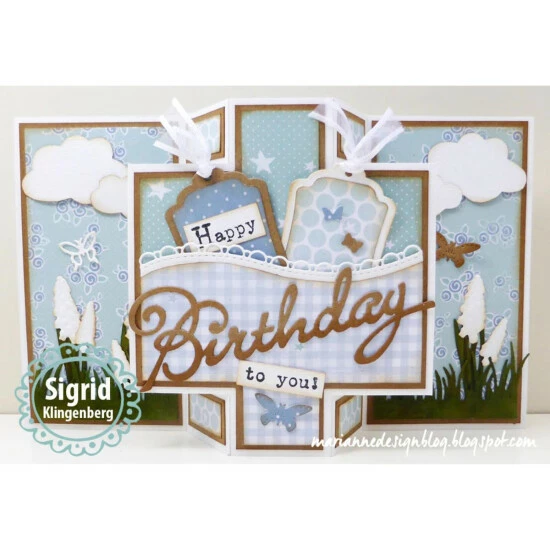 Marianne Design Collectables Die & Stamp Set - Birthday - Image 2