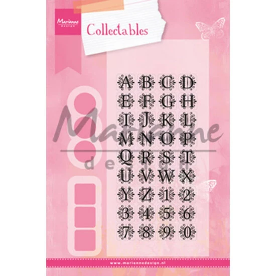 Marianne Design Collectables Die Set- Vintage Alphabet Die & Stamp Set