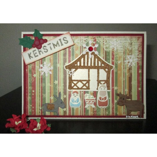 Marianne Design Collectables Dies & Stamp Set - Xmas Village Chalet - Image 2