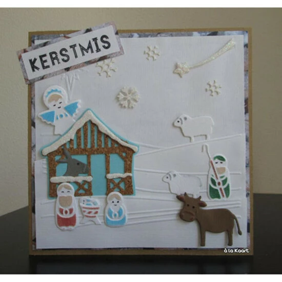 Marianne Design Collectables Dies & Stamp Set - Xmas Village Chalet - Image 3