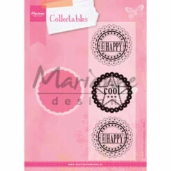 Marianne Design Collectables Die & Stamp Set - Scallop Die & Sentiment