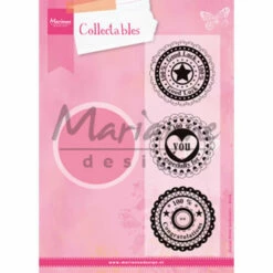 Marianne Design Collectables Die & Stamp Set - Circle Die & Sentiments