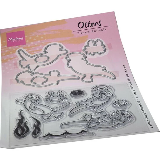 Marianne Design Stamp & Die Set - Eline's Animals - Otters