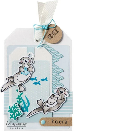 Marianne Design Stamp & Die Set - Eline's Animals - Otters - Image 2