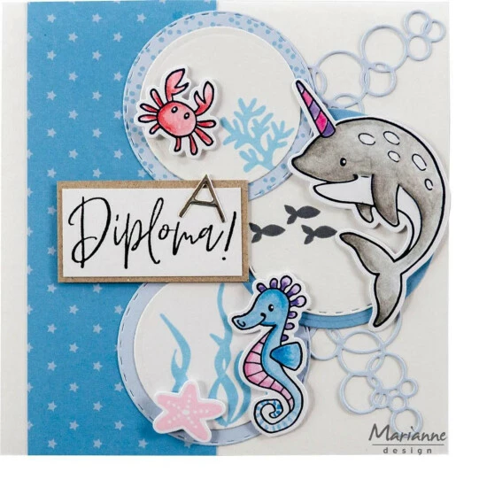 Marianne Design Stamp & Die Set - Eline's Animals - In The Sea - Image 3