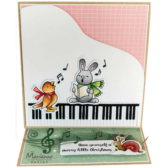 Marianne Design Stamp & Die Set - Eline's Animals - Singing - Image 5