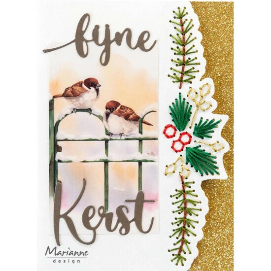 Hunkydory Marianne Design Craftables Die - Stitching Border Pine Twigs - Image 3